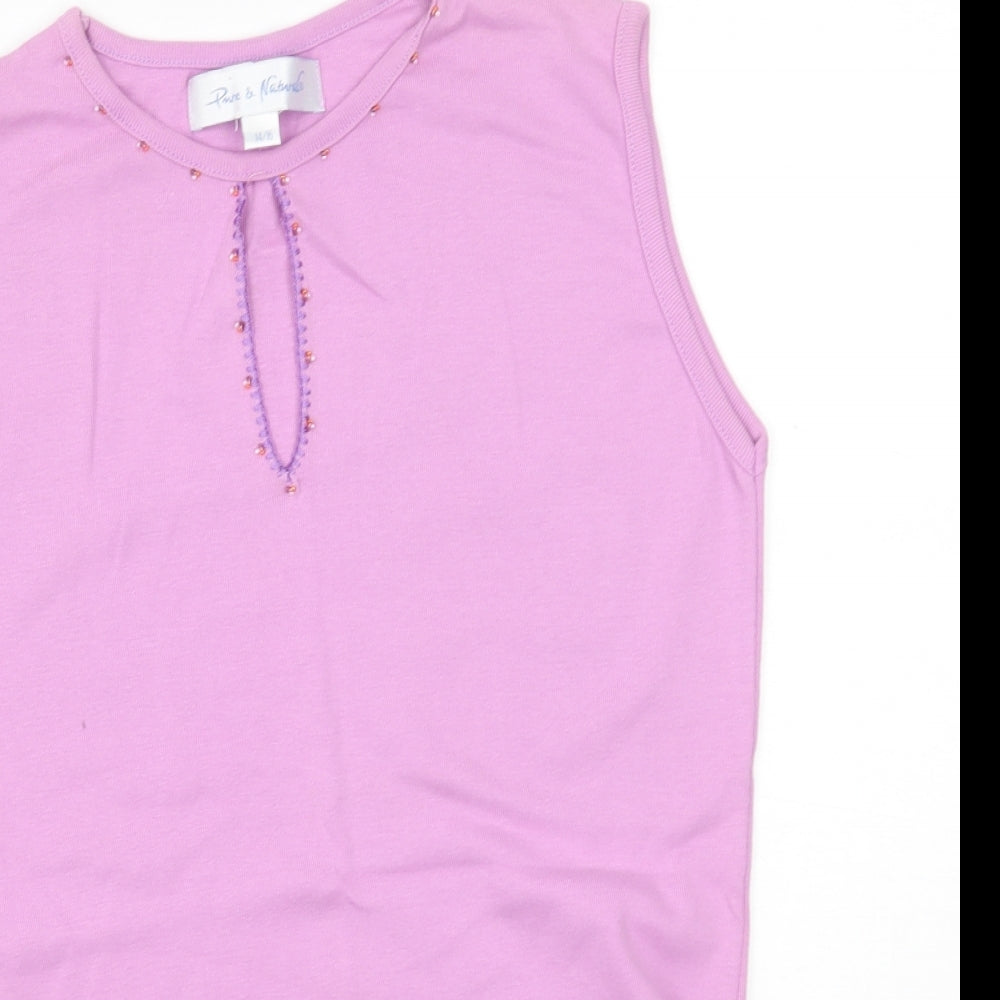 Pure & natural Womens Purple   Vest Jumper Size 14