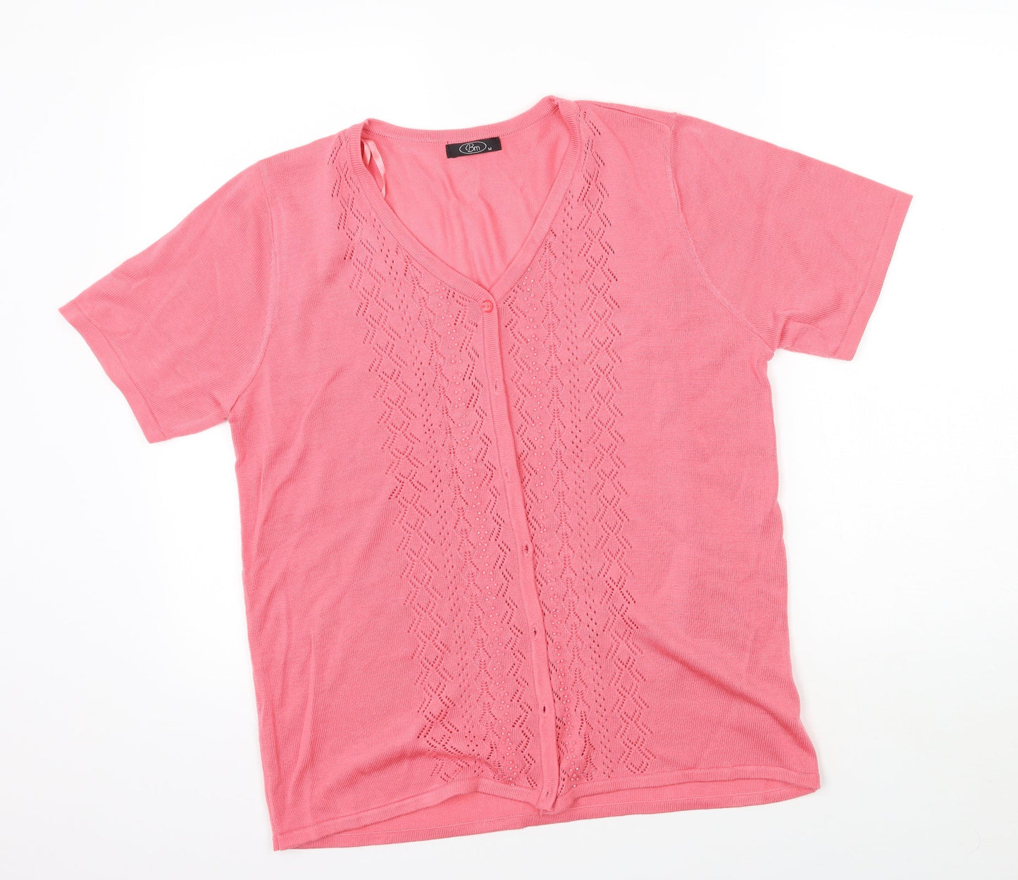 BM Womens Pink   Cardigan Jumper Size M