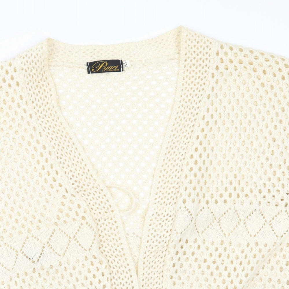 Pyari Womens Beige   Cardigan Jumper Size XL