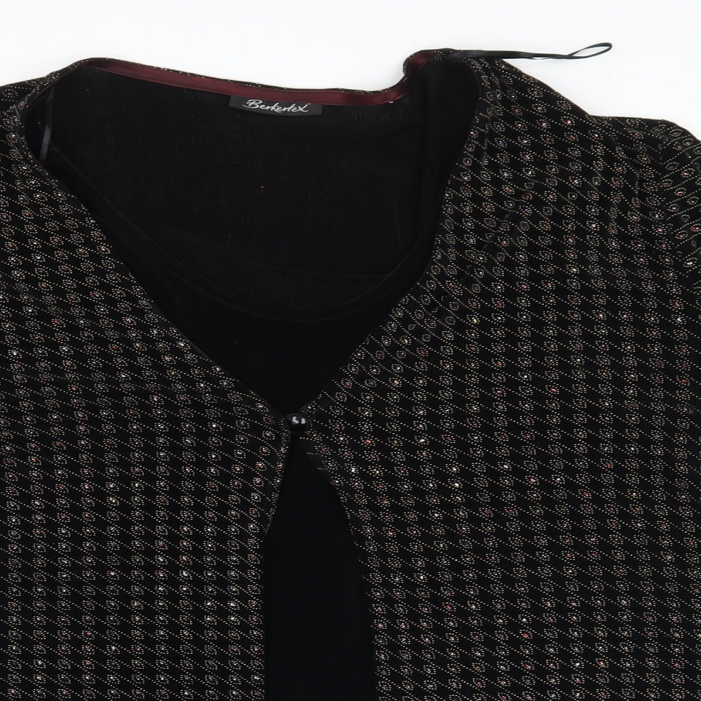 Berkertex Womens Black   Wrap Jumper Size 20  - shirt insert