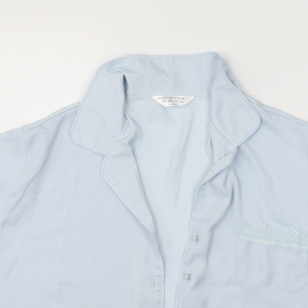 Secret Possessions Womens Blue   Kimono Pyjama Top Size 14