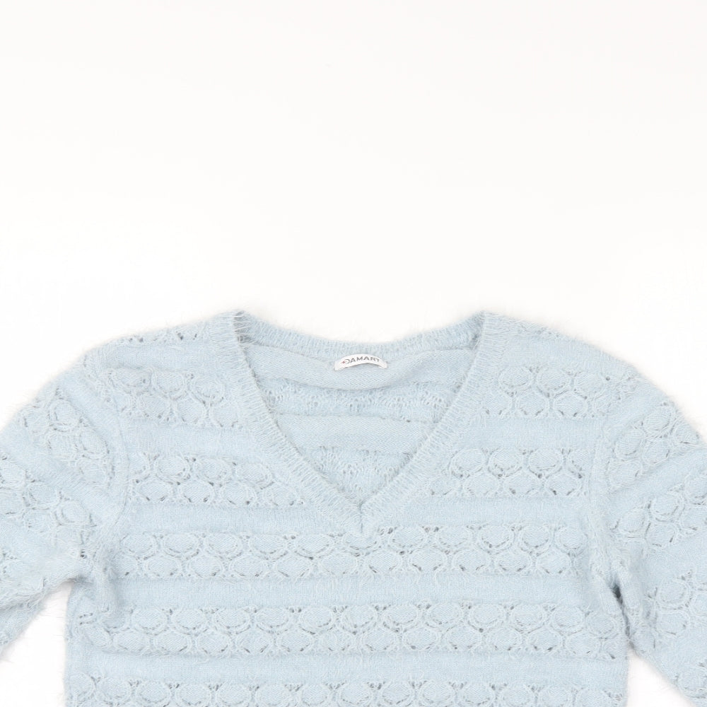 Damart Womens Blue Striped  Pullover Jumper Size 10