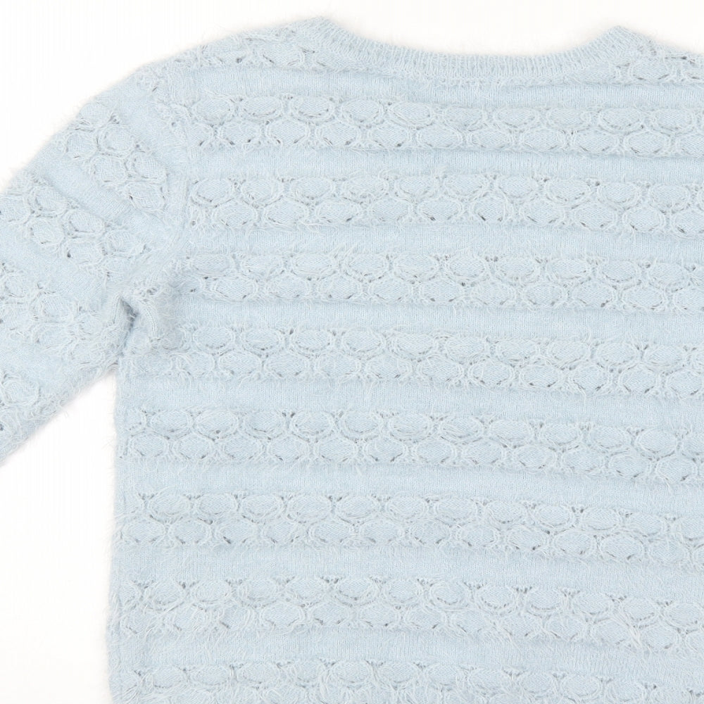 Damart Womens Blue Striped  Pullover Jumper Size 10