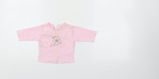 Little bundle Girls Pink   Pullover Jumper Size 0-3 Months
