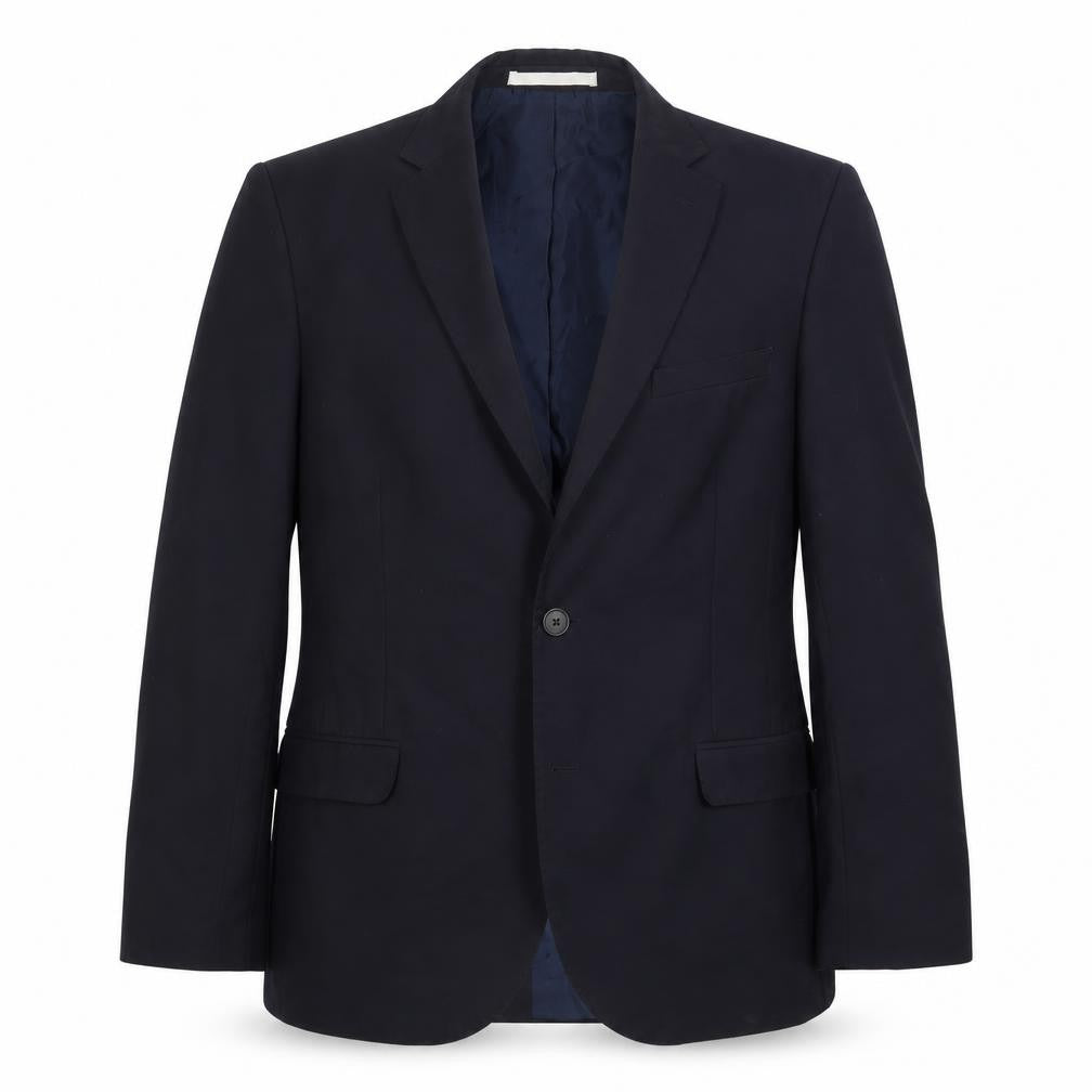 Mens 38 Chest Regular Moss London Blue One-Button