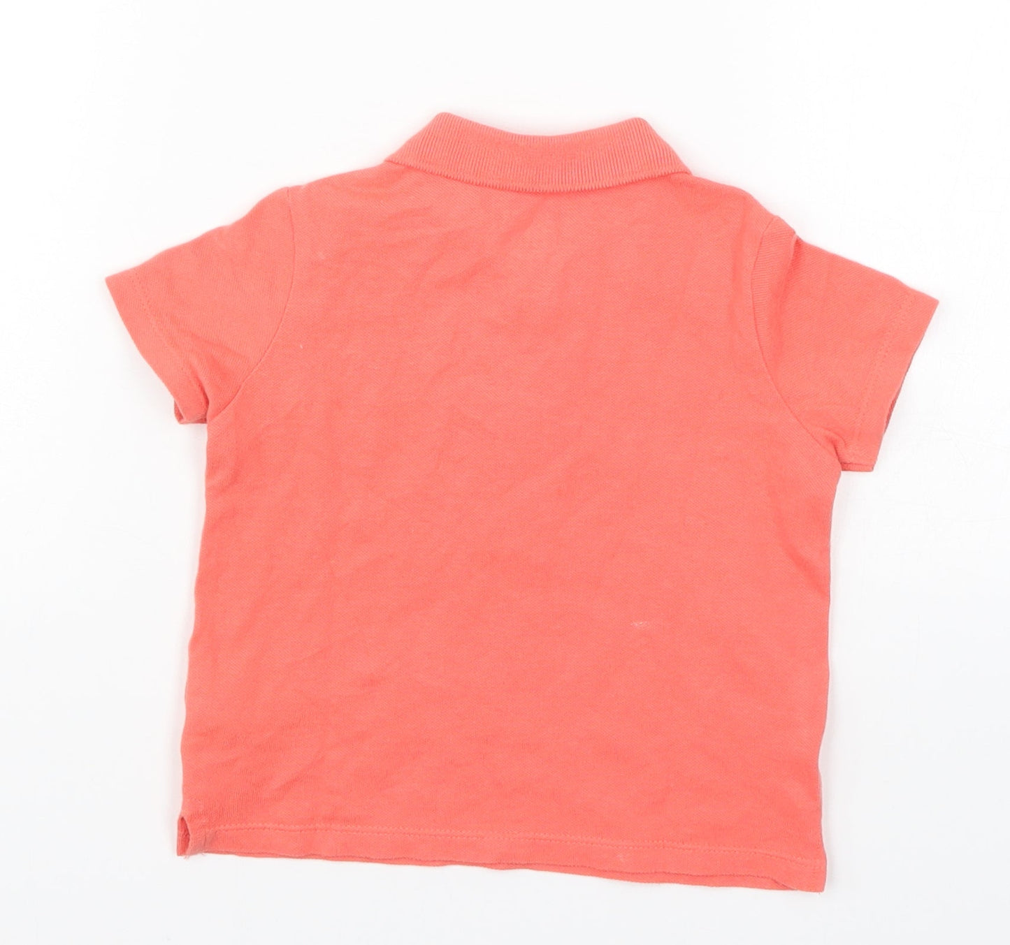 F&F Boys Red   Basic Polo Size 12-18 Months  - Coral Coloured