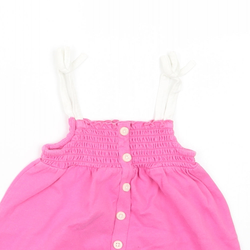 Marks and Spencer Girls Pink   T-Shirt Dress  Size 9-12 Months