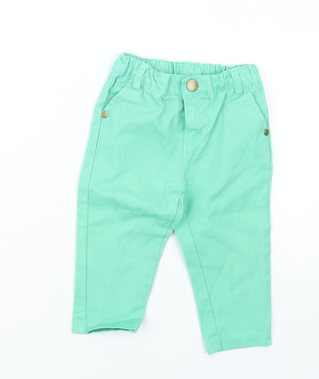 Pep&Co Girls Green   Cargo Jeans Size 9-12 Months