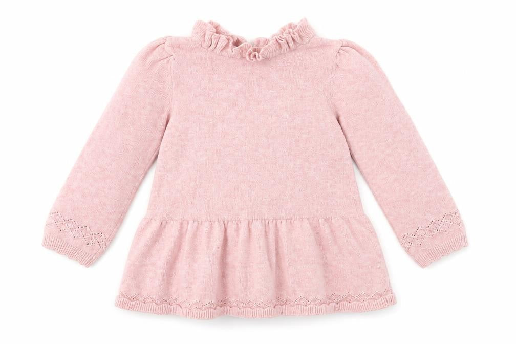 TU Girls Pink  Knit Pullover Jumper Size 6-9 Months