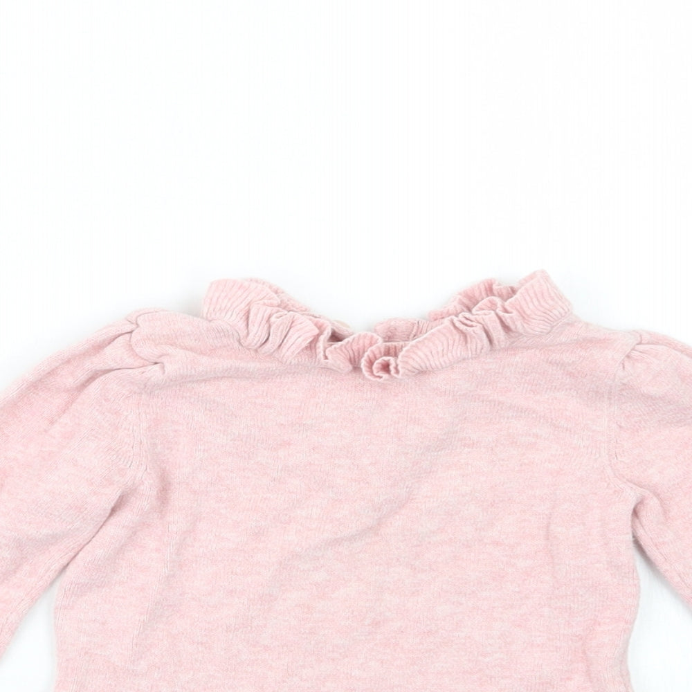 TU Girls Pink  Knit Pullover Jumper Size 6-9 Months