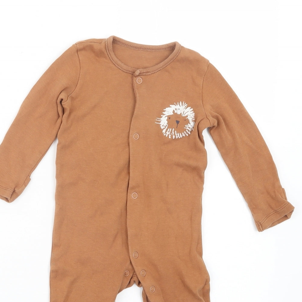 George Boys Brown Geometric  Babydoll One Piece Size 6-9 Months