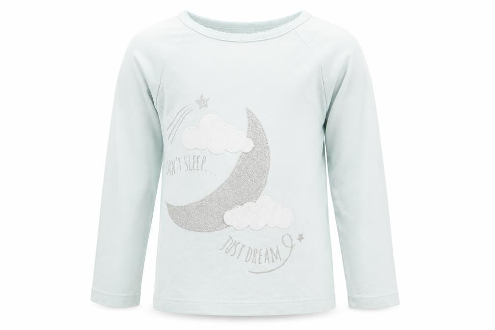 Nutmeg Girls Blue Geometric  Top Pyjama Top Size 5-6 Years
