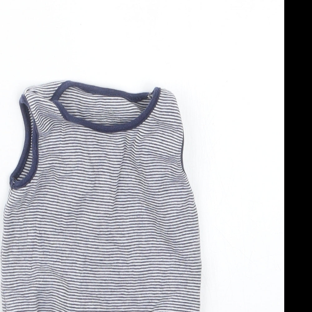 NEXT Boys Blue Striped  Babygrow One-Piece Size 0-3 Months