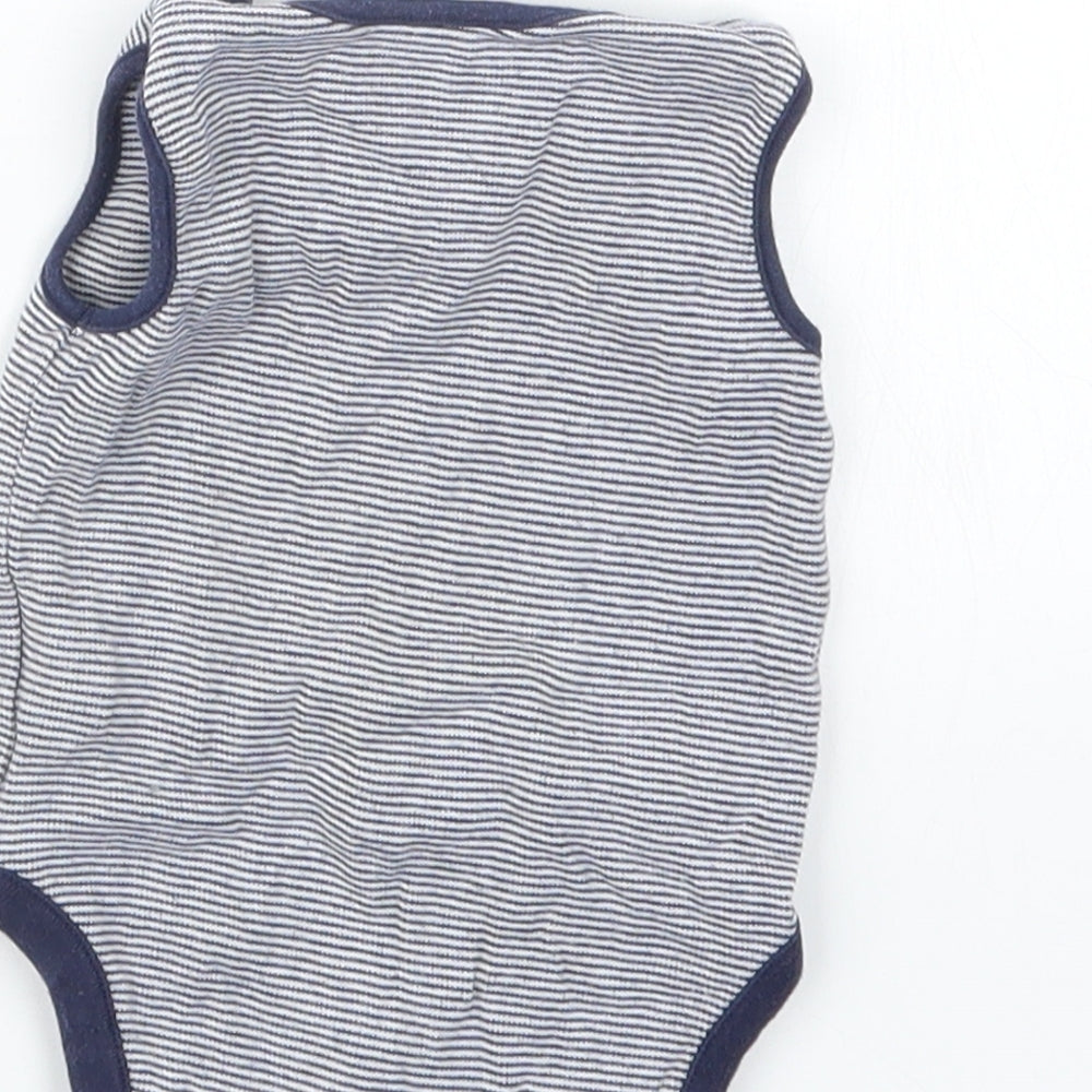 NEXT Boys Blue Striped  Babygrow One-Piece Size 0-3 Months