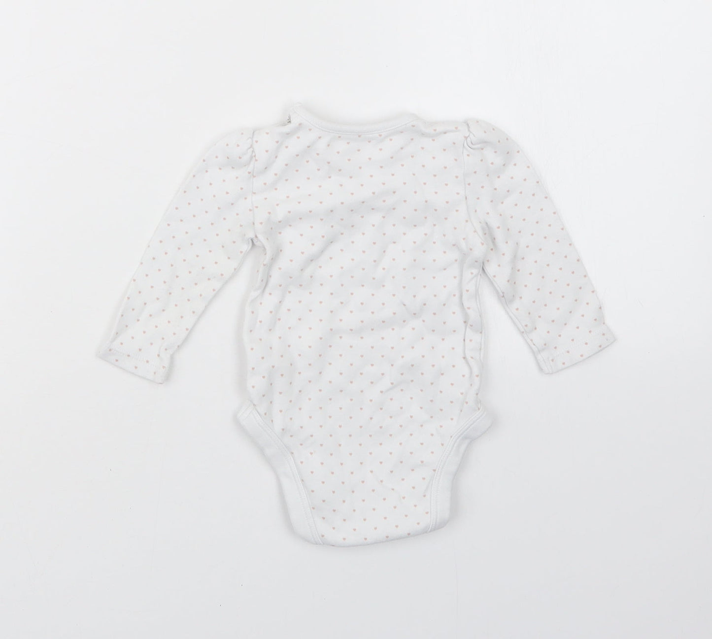 George Girls White Polka Dot  Babygrow One-Piece Size 6-9 Months