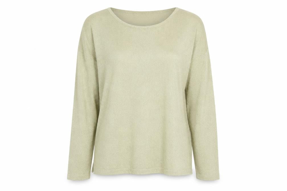 Front view of Fabrizio women’s gold knit jumper, size M