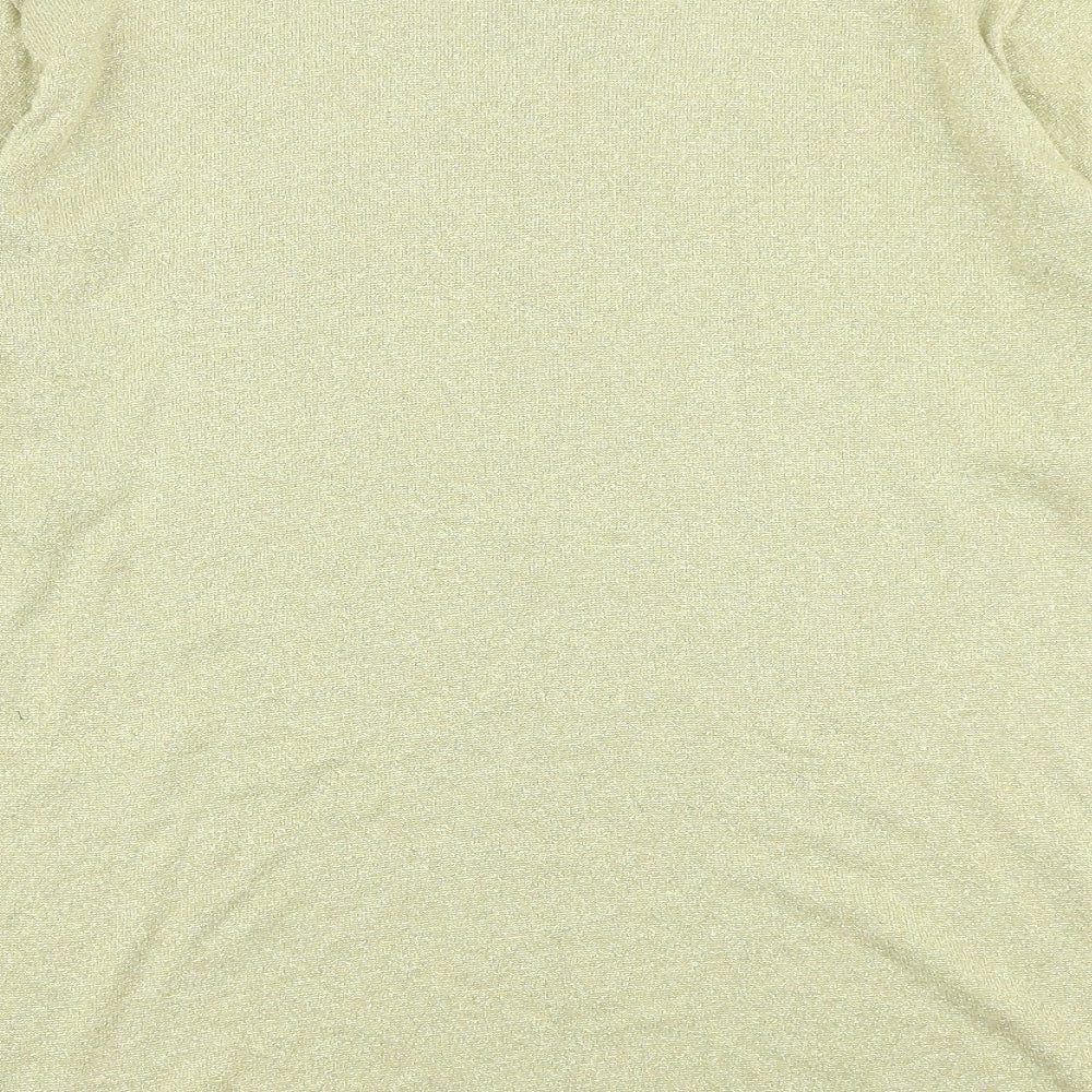 Fabrizio Womens Gold  Knit Pullover Jumper Size M