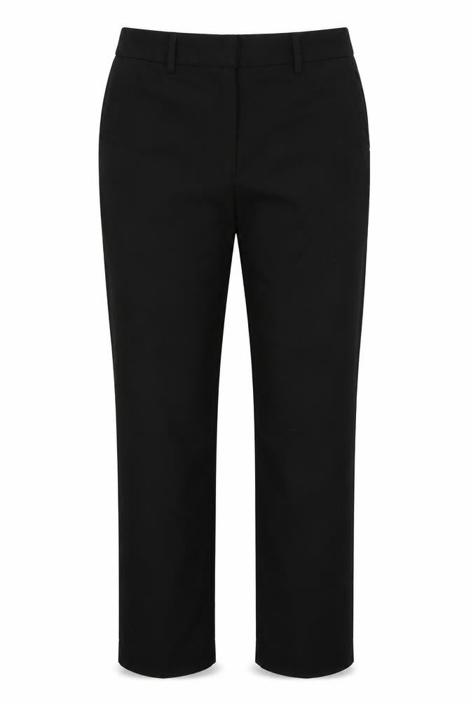 Front view of Papaya women’s black dress pants trousers, size UK 8, 26-inch leg
