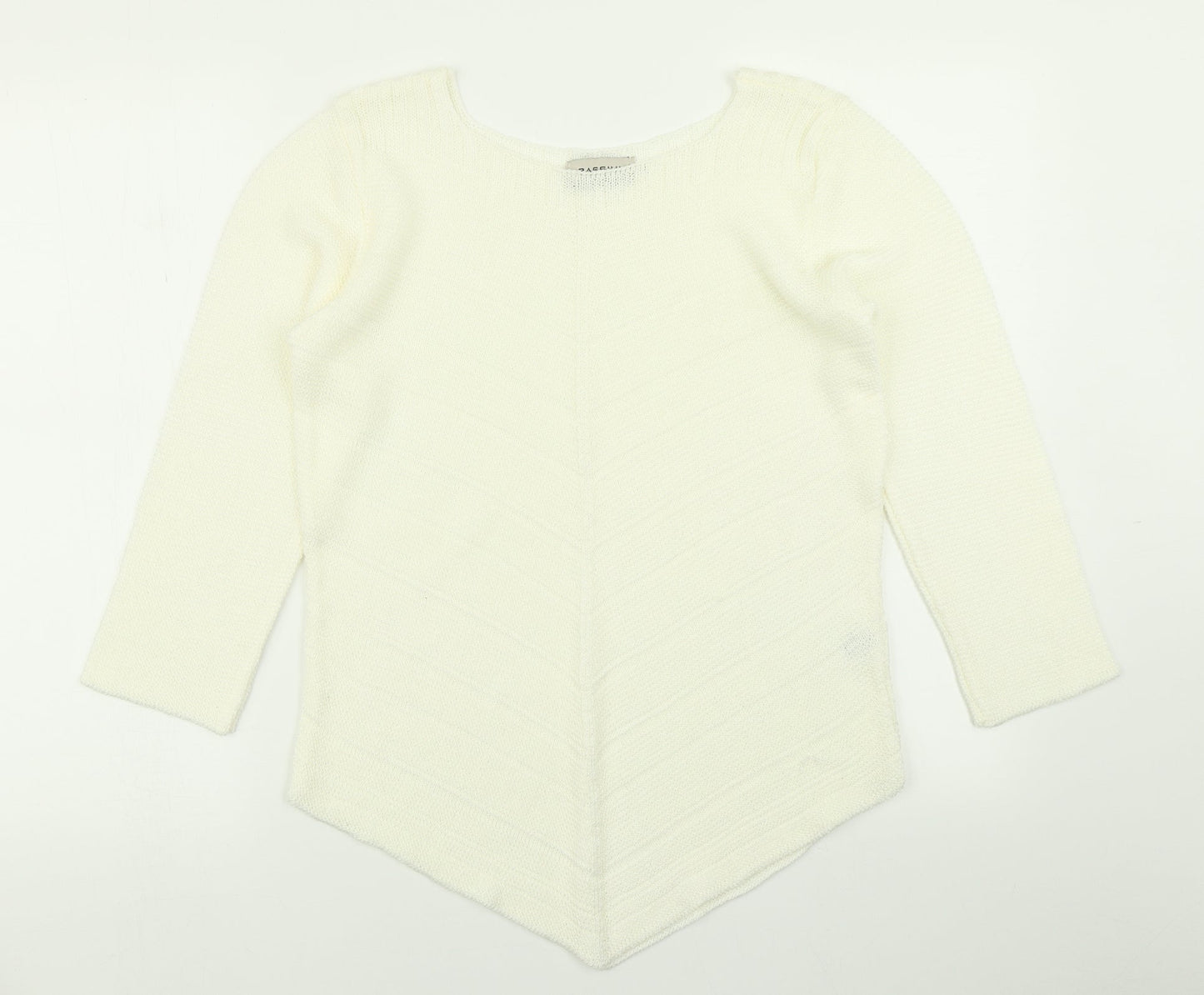BASSINI Womens Ivory  Knit Pullover Jumper Size L