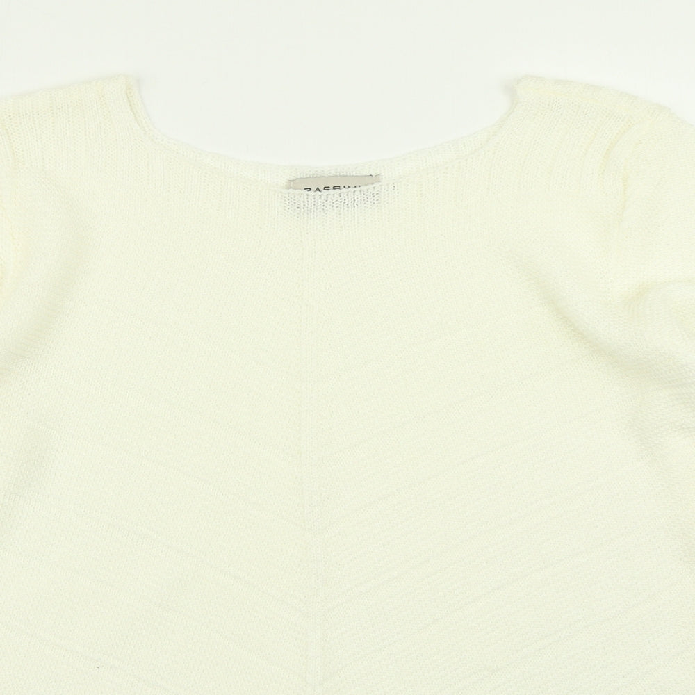 BASSINI Womens Ivory  Knit Pullover Jumper Size L