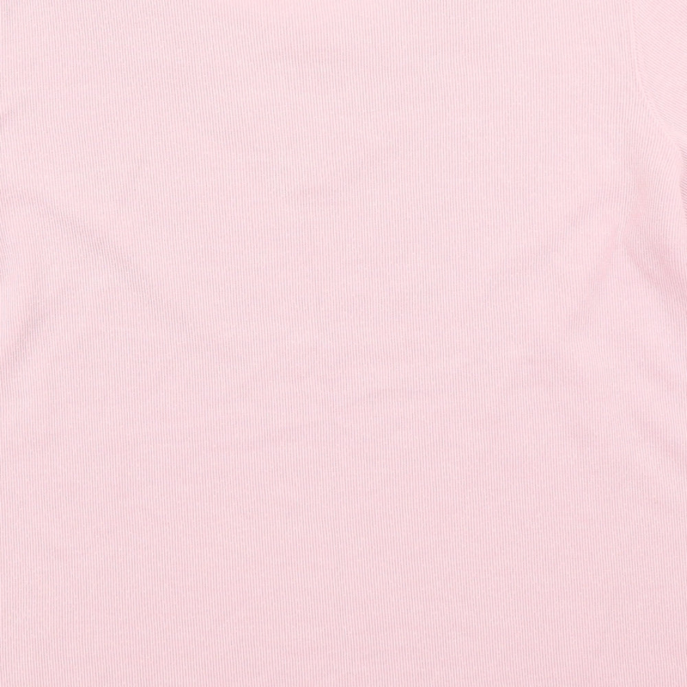 BM Womens Pink  Knit Basic T-Shirt Size S