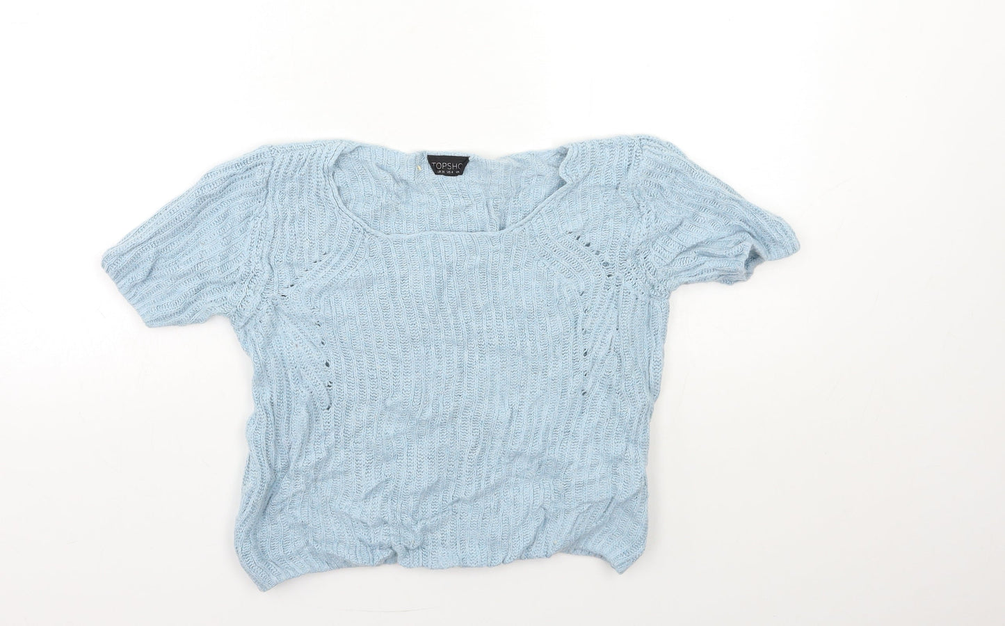 Topshop Womens Blue  Knit Pullover Jumper Size 8