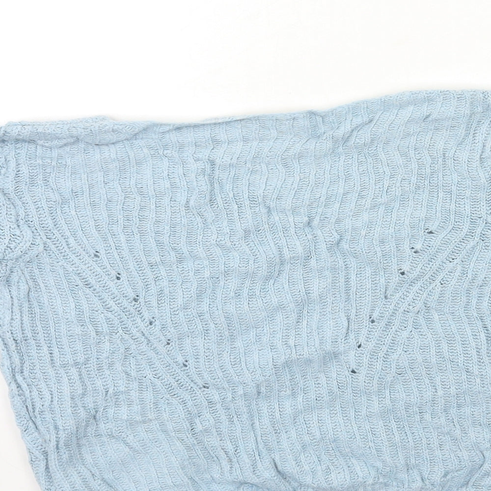 Topshop Womens Blue  Knit Pullover Jumper Size 8