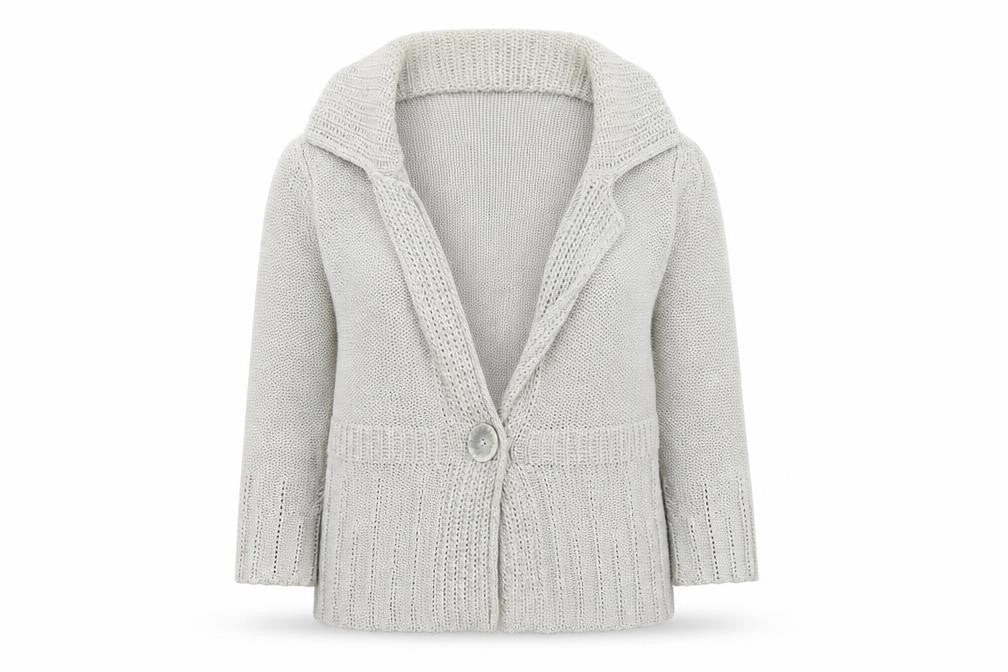 Per Una Womens Grey  Knit Cardigan Jumper Size S