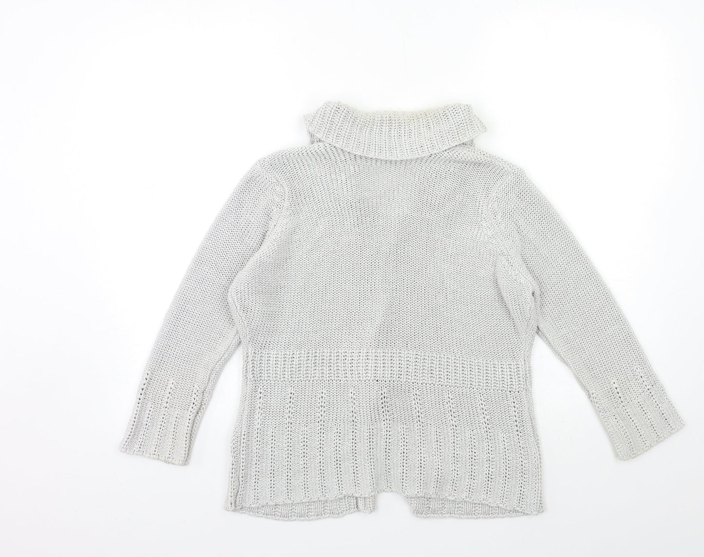 Per Una Womens Grey  Knit Cardigan Jumper Size S