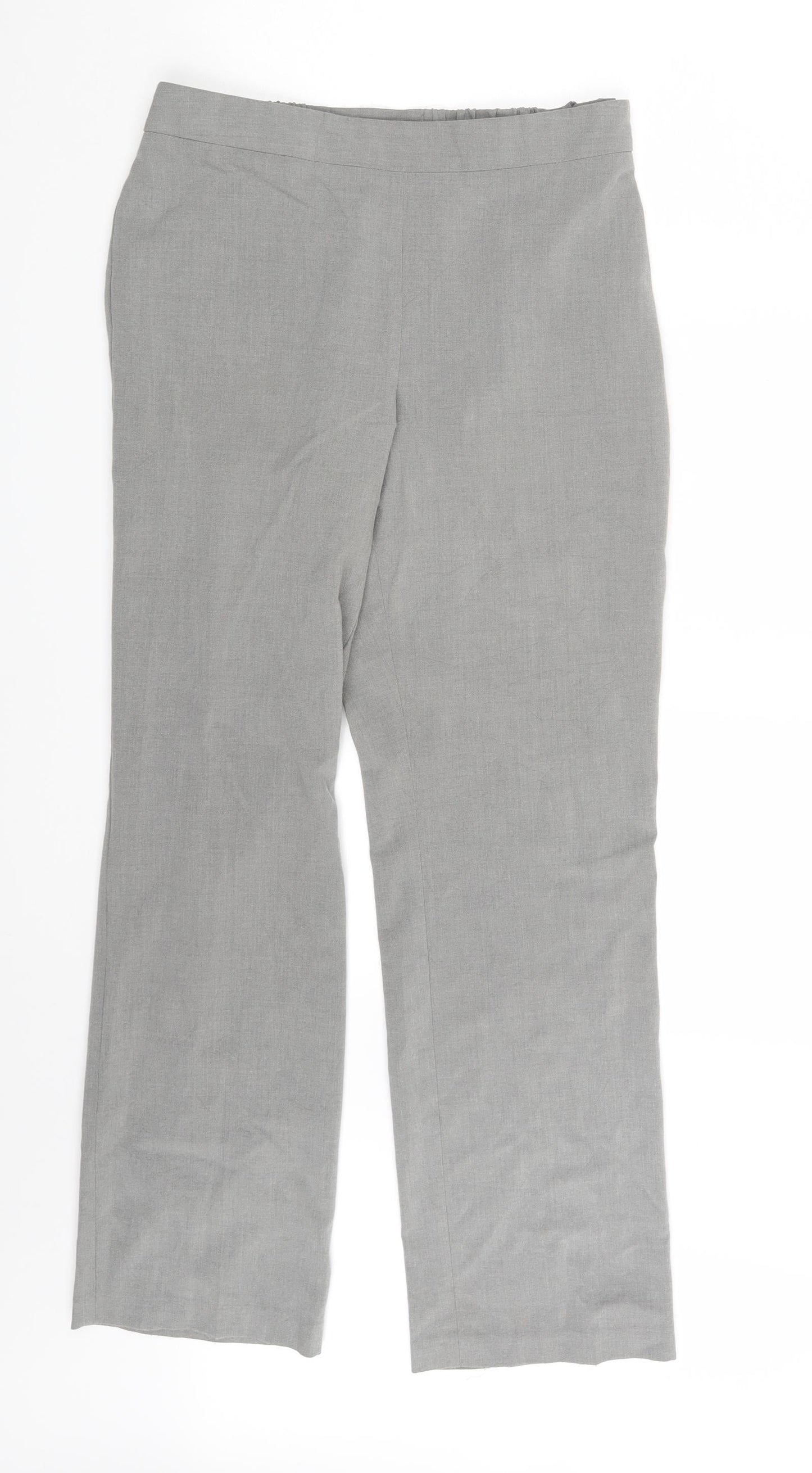 M&S Womens Grey   Trousers  Size 10 L29 in