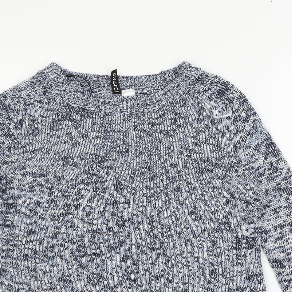 H&M Womens Blue  Knit Pullover Jumper Size XS