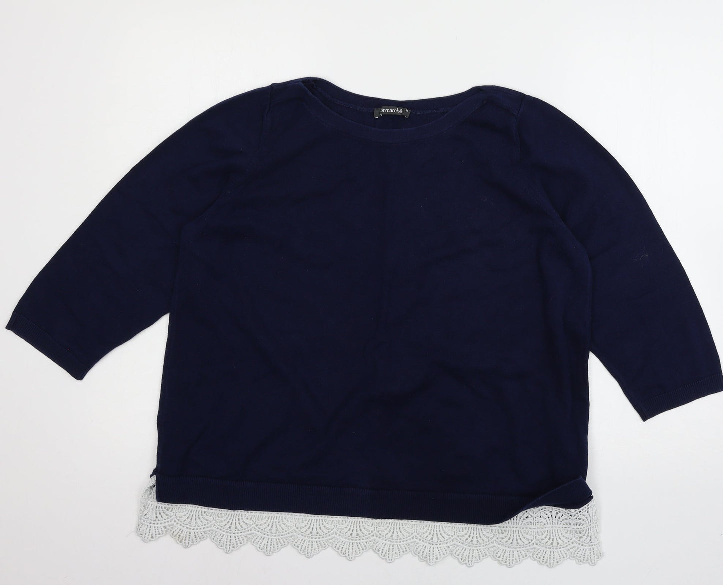 Bonmar Womens Blue  Knit Pullover Jumper Size M