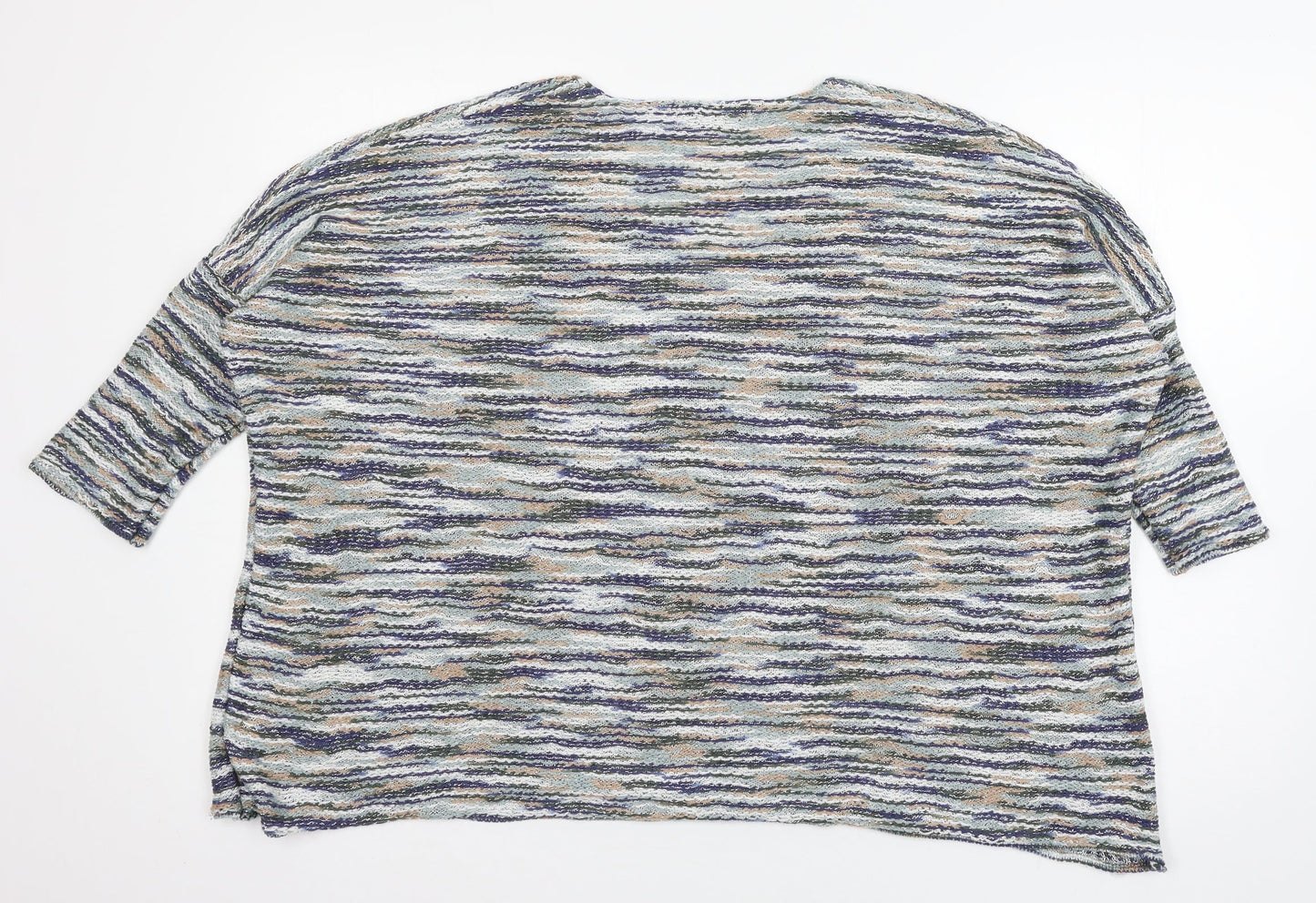 Mango Womens Multicoloured Striped Knit Pullover Jumper Size M