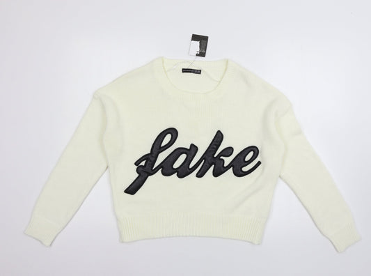 Atmospher Womens Ivory  Knit Pullover Jumper Size 10  - Fake