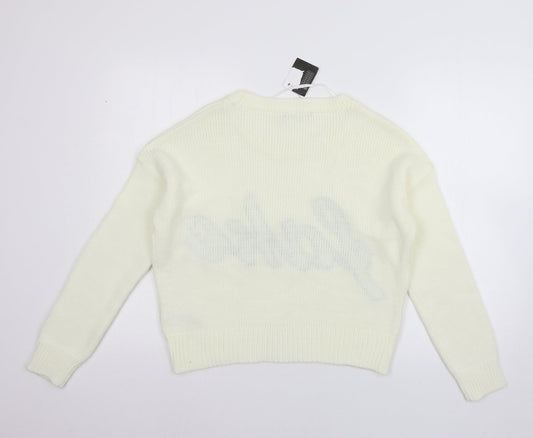 Atmospher Womens Ivory  Knit Pullover Jumper Size 10  - Fake