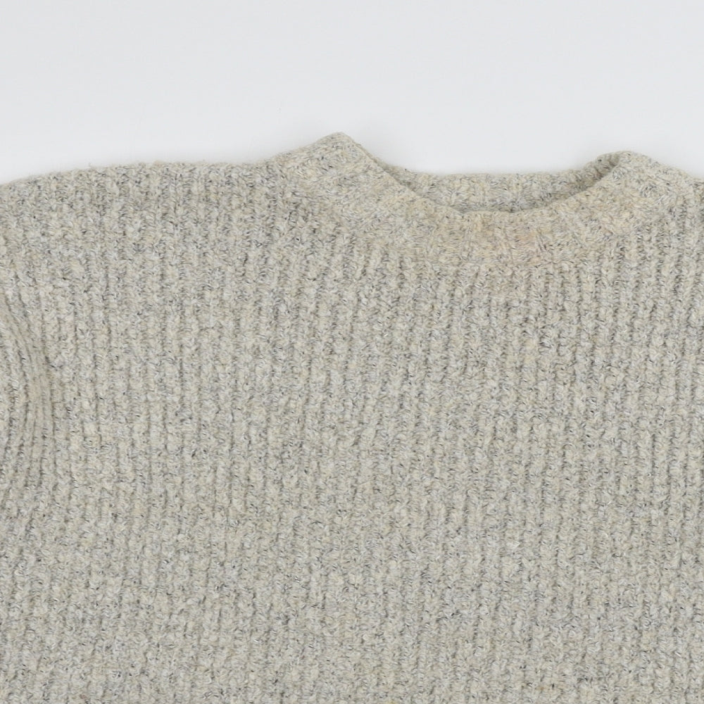 Topshop Womens Ivory  Knit Pullover Jumper Size M
