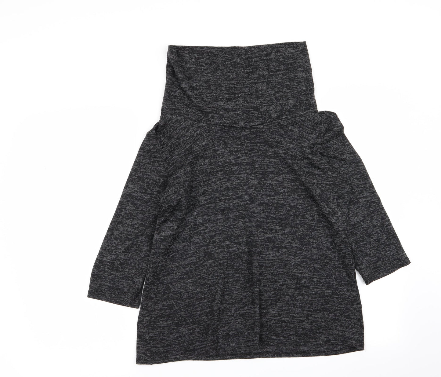 Tru Collection Womens Grey   Basic T-Shirt Size 12