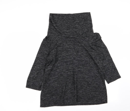 Tru Collection Womens Grey   Basic T-Shirt Size 12