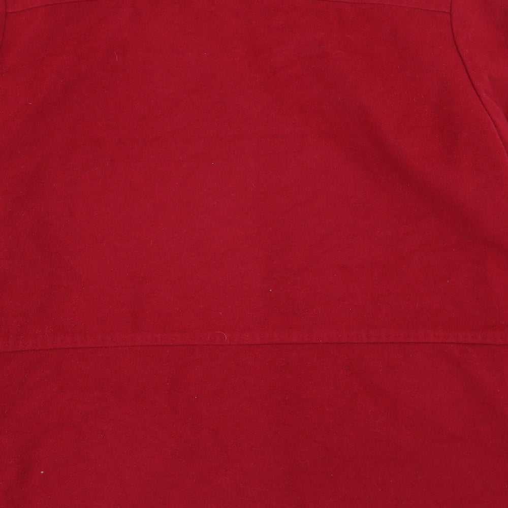 M&S Womens Red   Overcoat Coat Size 14