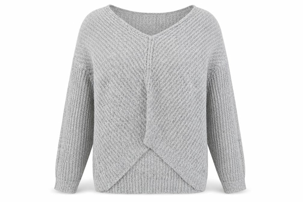 JACQUELINE  Womens Grey   Pullover Jumper Size M