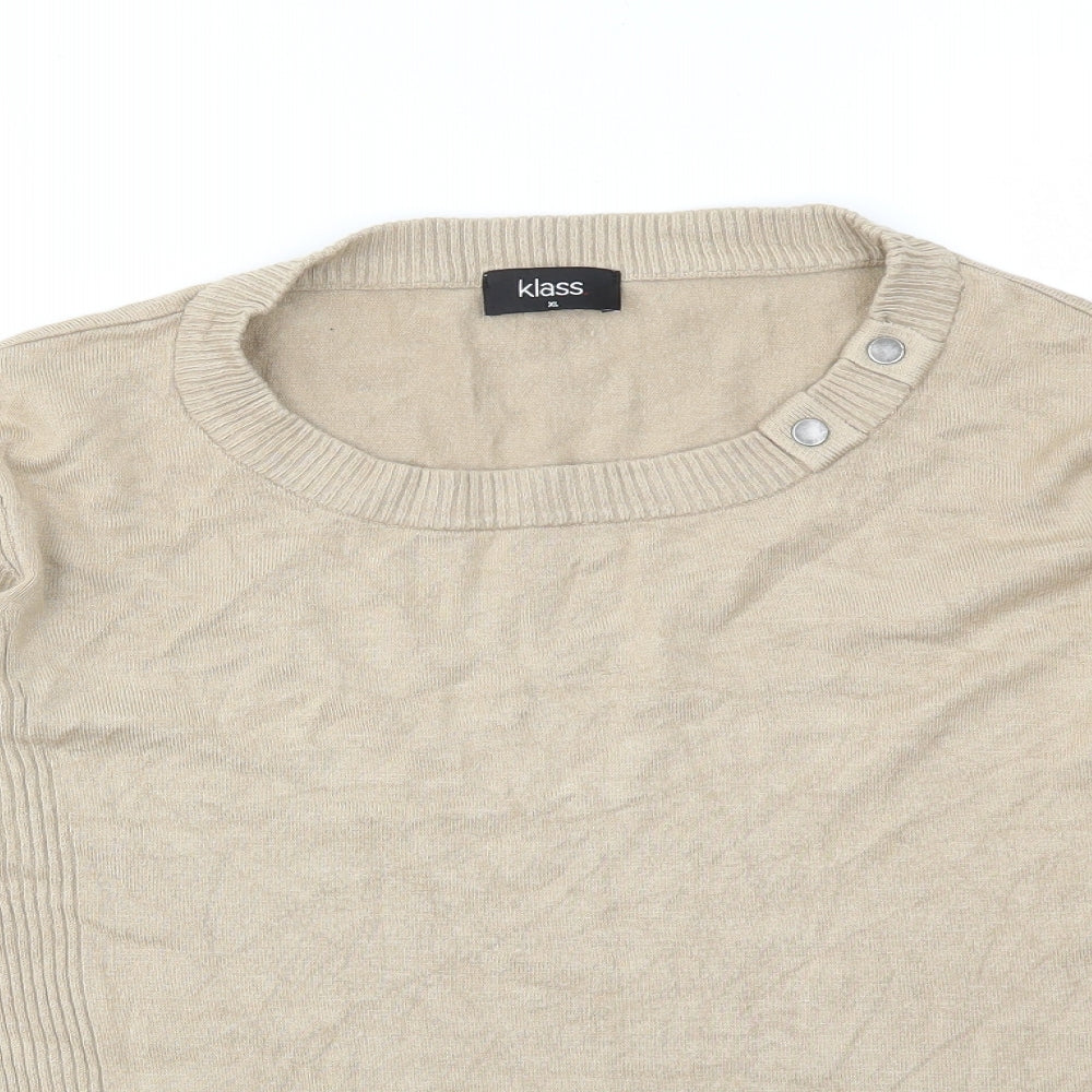 Klass Womens Beige   Pullover Jumper Size XL