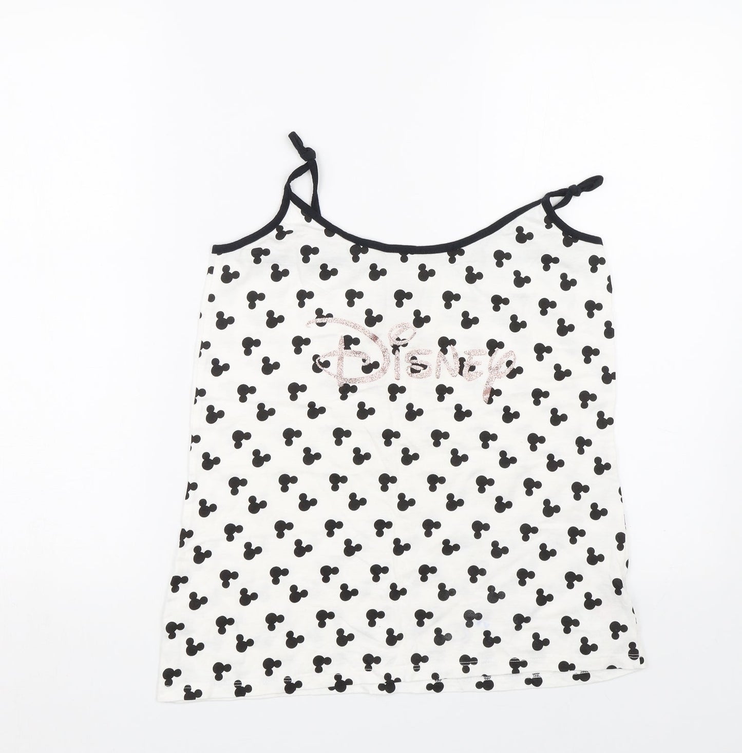 Love To Lounge Womens White Polka Dot  Top Pyjama Top Size M  - Disney