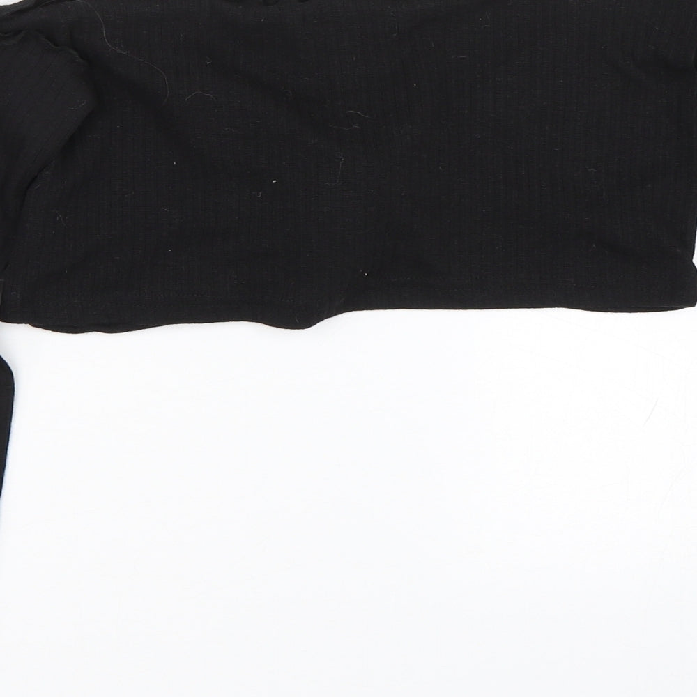 Missguided Womens Black   Cropped T-Shirt Size 6