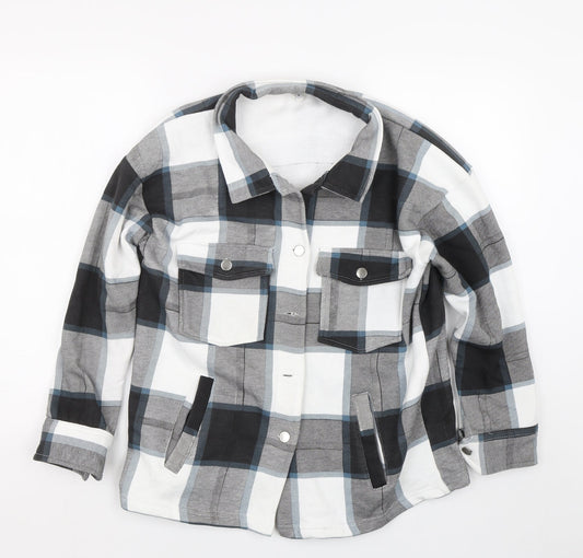 Preworn Womens Grey Check  Jacket Coat Size S