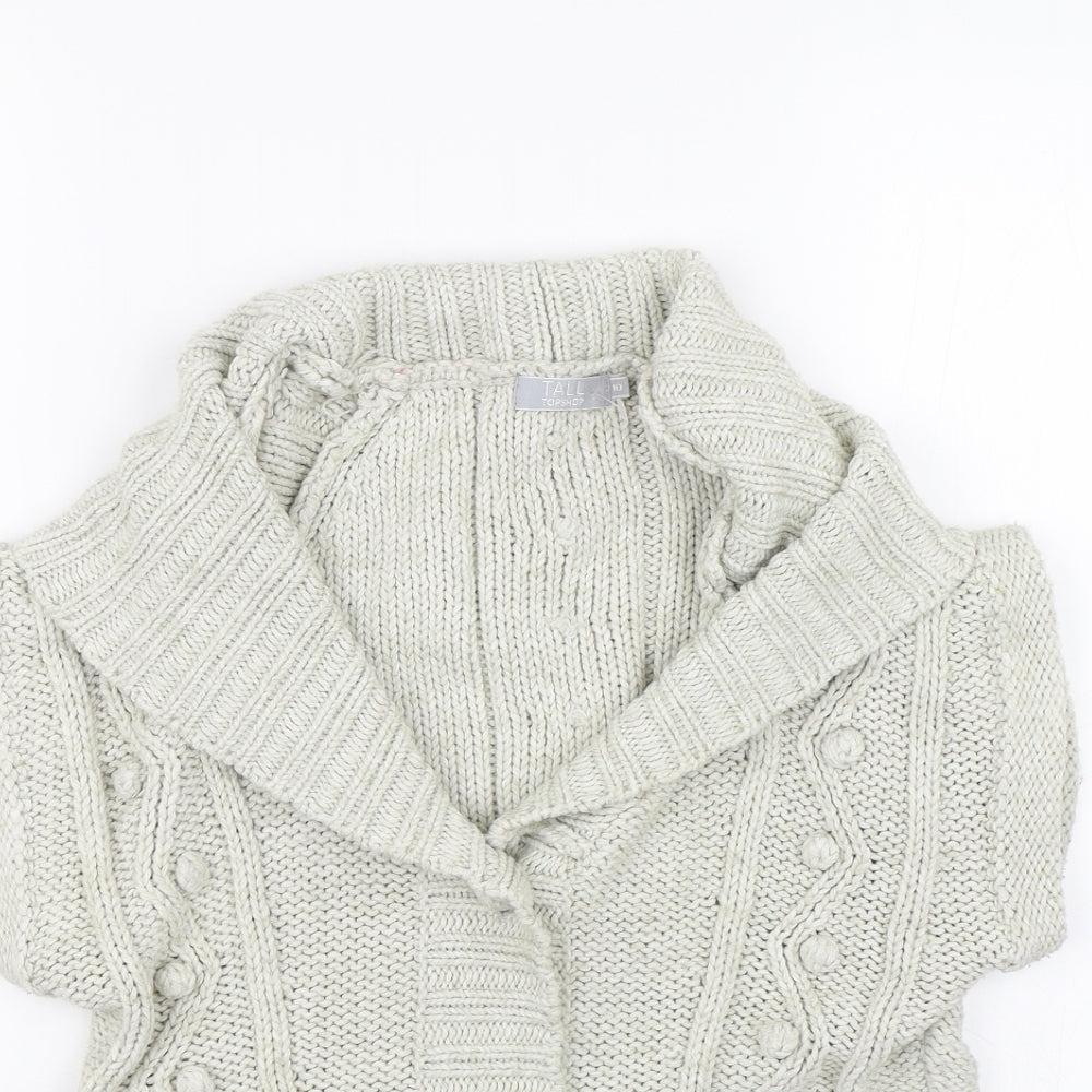 Topshop Womens Beige   Cardigan Jumper Size 10
