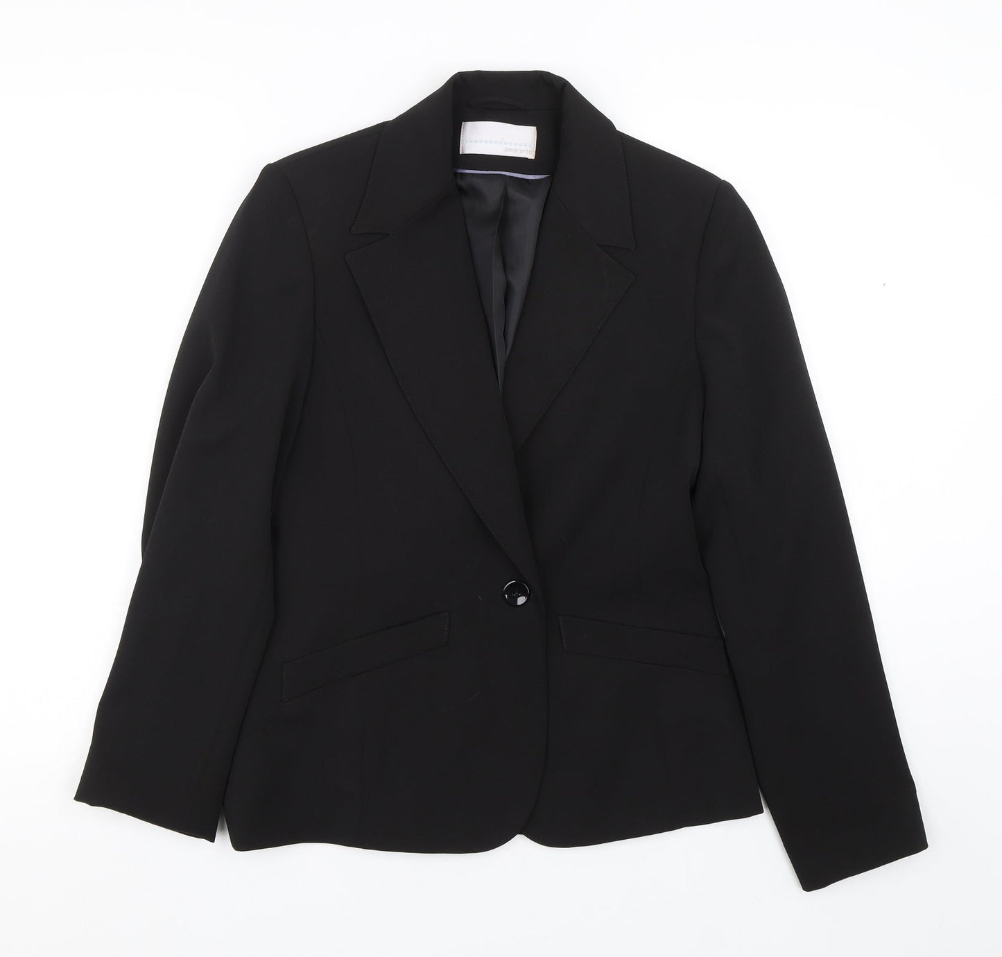 AMARANTO Womens Blue   Jacket Suit Size 10