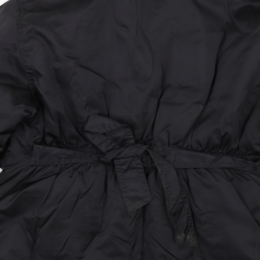 Abstract Womens Black   Bomber Jacket Coat Size 12