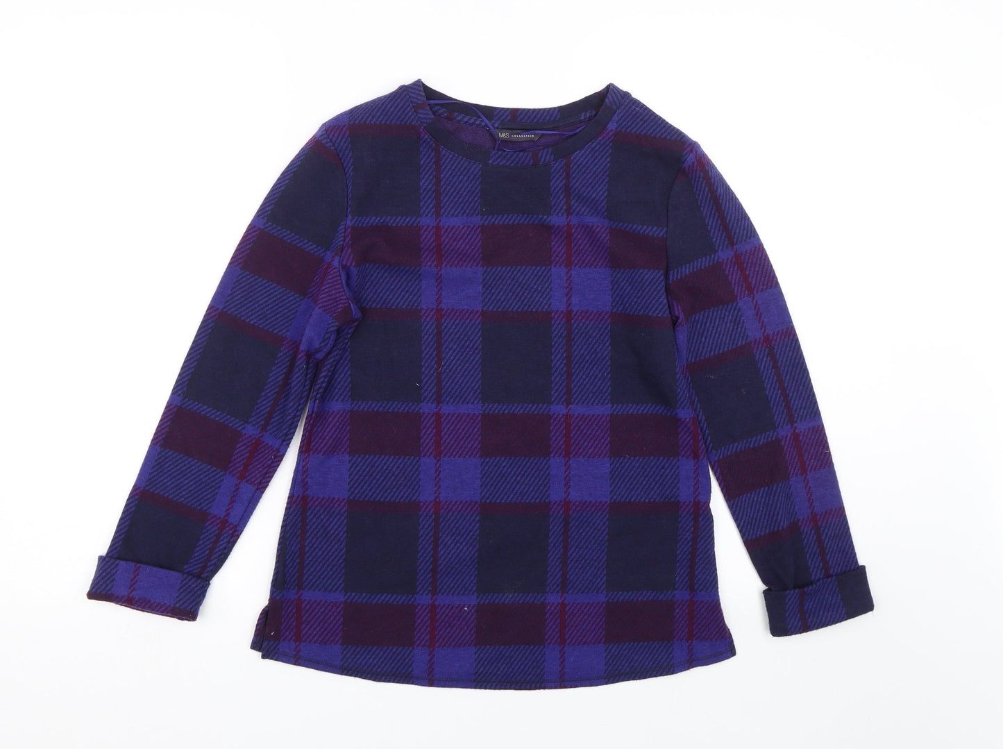 M&S Womens Black Houndstooth  Pullover Jumper Size 8