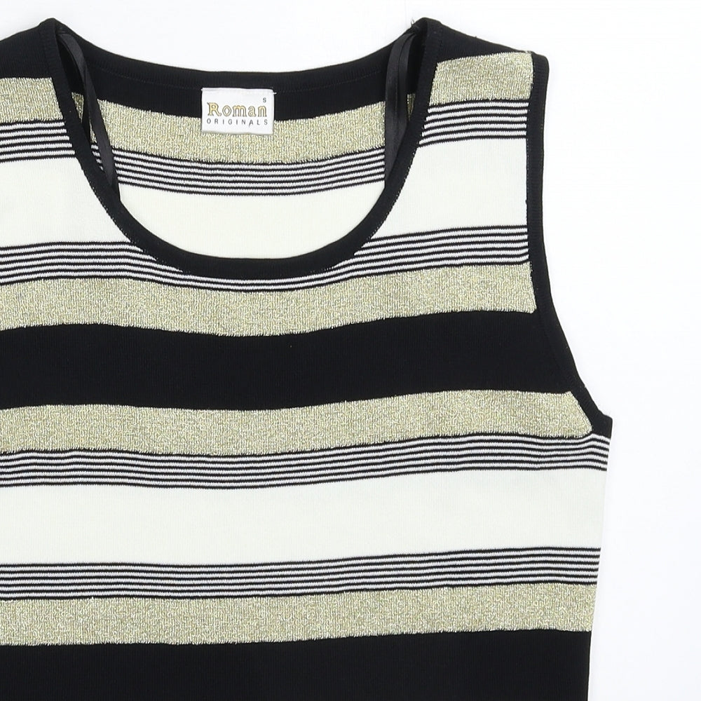 Roman Womens Multicoloured Striped Knit Pullover Jumper Size S