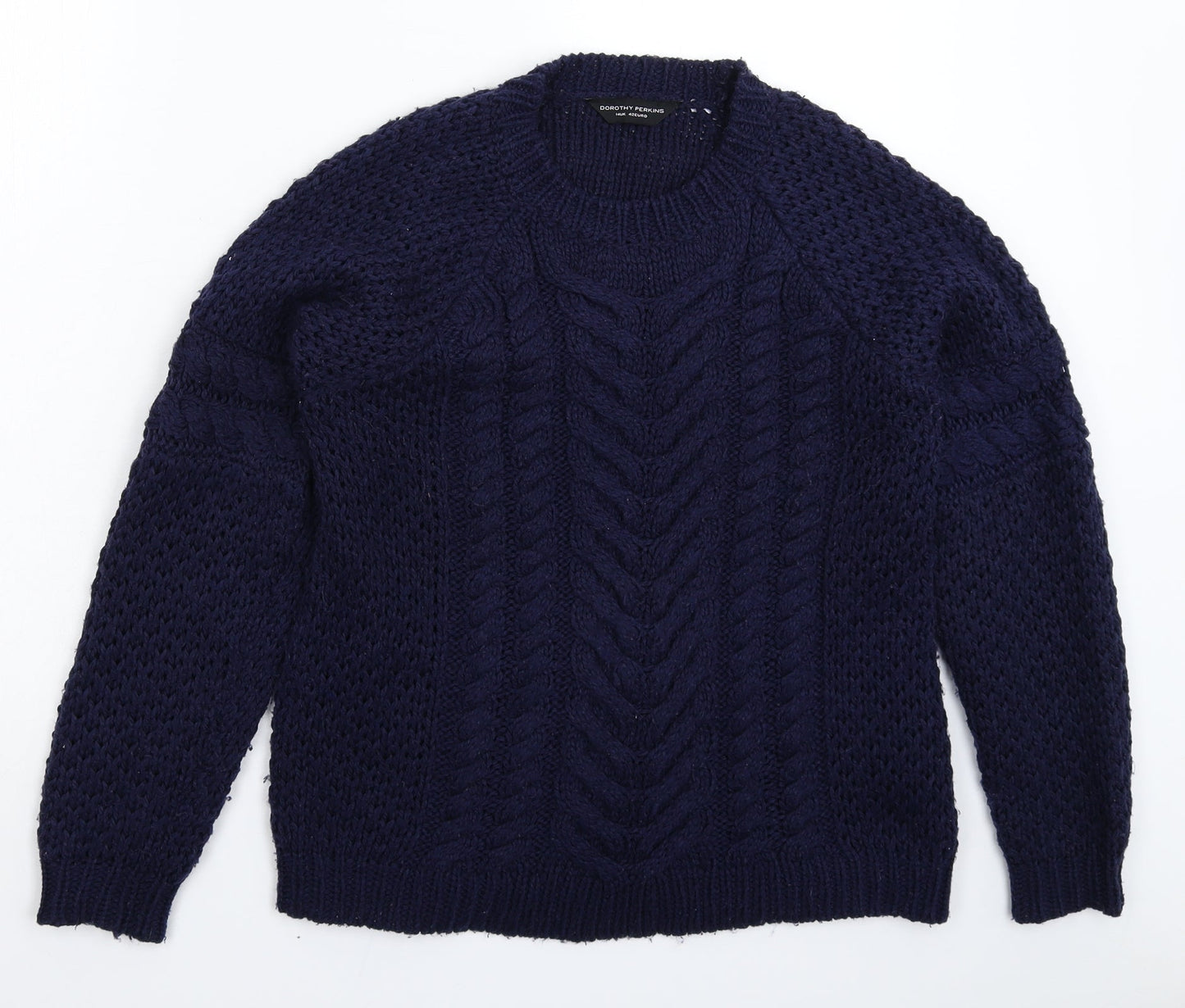 Dorothy Perkins Womens Blue  Knit Pullover Jumper Size 14